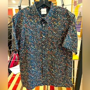 Paul Smith short sleeved button down, floral print (XL)